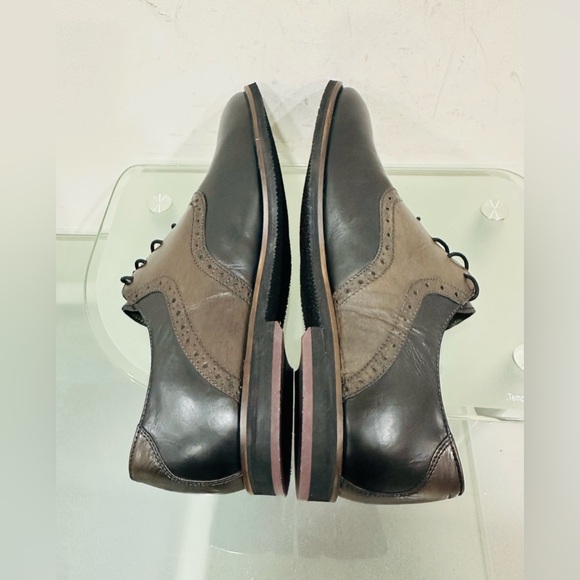 NWOT Red Tape Formal Oxford Black /Brown Leather Shoes For Mens Size 13 - Picture 7 of 9